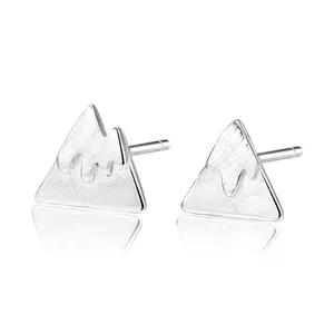 CZCITY Trending 2024 Dainty Triangle Earing Designer Geometric Jewelry Women Simple Druzy Stud Earring