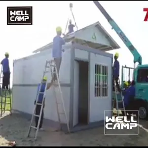 Wellcampamento-contenedor plegable de un dormitorio, casa prefabricada a prueba de agua y óxido