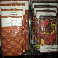 Symboles hindous indiens imprimés papiers faits à la main cahier mix match imprime coffret cadeau laiteries carnets cadeaux en gros de l'Inde