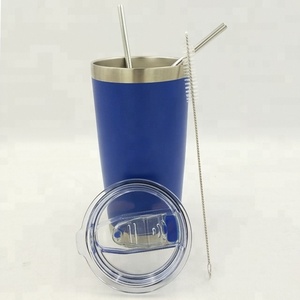 Gobelet isotherme en acier inoxydable à double paroi de 20 OZ avec couvercle anti-fuite et brosse à paille - Product Image 2