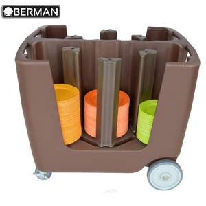 Chariot de nettoyage de vaisselle, équipement de restauration électrique, chariot de rangement des assiettes, chariot de service de cuisine - Product Image 4