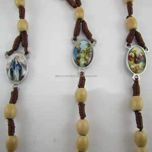 가톨릭 나무 올가미 결혼식 긴 묵주 - Product Image 5