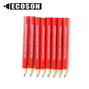 ดินสอไม้สีแดงหกเหลี่ยมขนาดเล็ก 8.9 ซม. แบบสั้น <span class=keywords><strong>2hb</strong></span> สำหรับโปรโมชั่น พิมพ์โลโก้สีขาว ราคาถูก จำนวนมาก รับพิมพ์ลายตามสั่ง ดินสอกอล์ฟ - Product Image 5