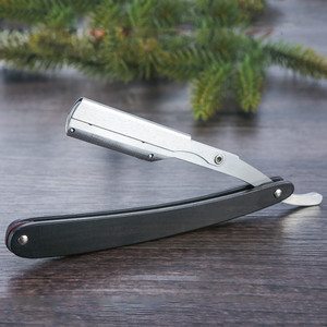 <span class=keywords><strong>Afeitadora</strong></span> de hoja recta con mango de madera OEM y cuchilla reemplazable para cortar el cabello, <span class=keywords><strong>afeitadora</strong></span> de acero inoxidable para hombres - Product Image 3