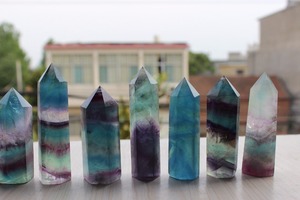 Venta al por mayor natural fluorita Arco Iris cristal puntos cuarzo varita - Product Image 3