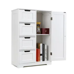 Best Selling Wooden White Bedroom Closet Wardrobe Furniture Bathroom Storage Cabinet