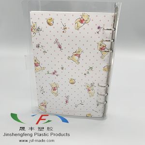 Trong Suốt PVC Máy Tính Xách Tay Bìa Rõ Ràng Mềm PVC A4 Snap Nút 6 Vòng Chất Kết Dính - Product Image 6