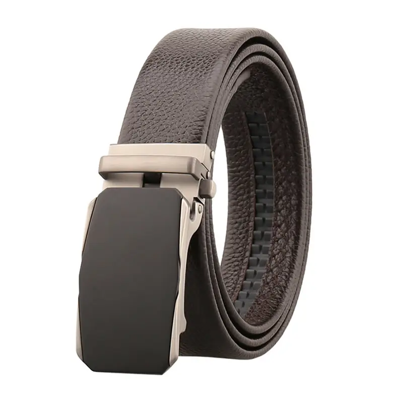 Mens Belt Buckles OEM Genuine Leather Cowhide Mens Belts Automatic Buckle Belt