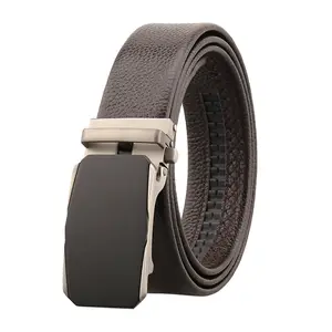 Automatic Buckle Belt OEM Genuine Leather Cowhide Mens Belts Automatic Buckle Belt