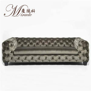 Sofa Berumbai Chesterfield Gaya Amerika Neo Beludru Klasik - Product Image 3