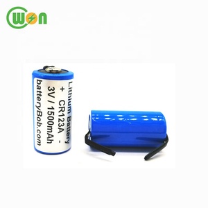 CR17335 cr123a аккумулятор с вкладками cr123a 3,0 в 1300 мАч, литиевая батарея 1300 мАч 1500 мАч с вкладками для пайки - Product Image 4