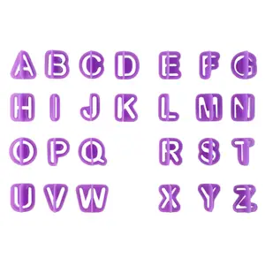 English Letter Cake Mold Letter Alphabet Stamps DIY 40PCS Fondant Cutter Alphabet Capital Letters Number Cut-Outs Cookie Cutter