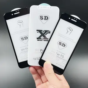 Hot bán cao cấp di động temprered kính 5D glass bảo vệ màn hình cho iphone 7 Cộng Với iphone X