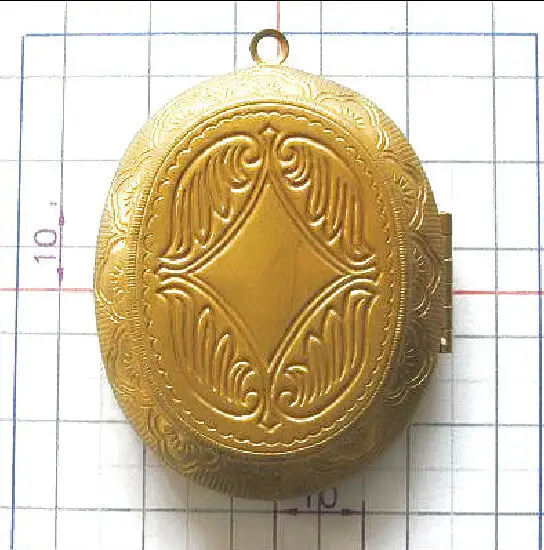 39*47mm antik bronz açık bakır takı zincir kolye lockets