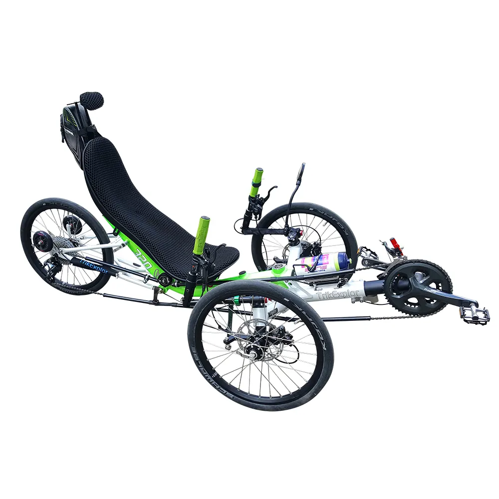 Trasporto Libero TrikExplor Facilmente Trasportabile Heavy Duty Completa Pieghevole 20 "Ruote Recumbent bici