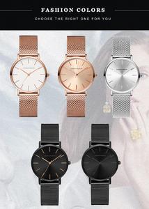 Usine En Gros HM-CC32 À La Mode Femmes Quartz Cadran Montre 3 Bar Étanche Mince En Acier Inoxydable <span class=keywords><strong>Maille</strong></span> Bande Simple Main Montre - Product Image 5