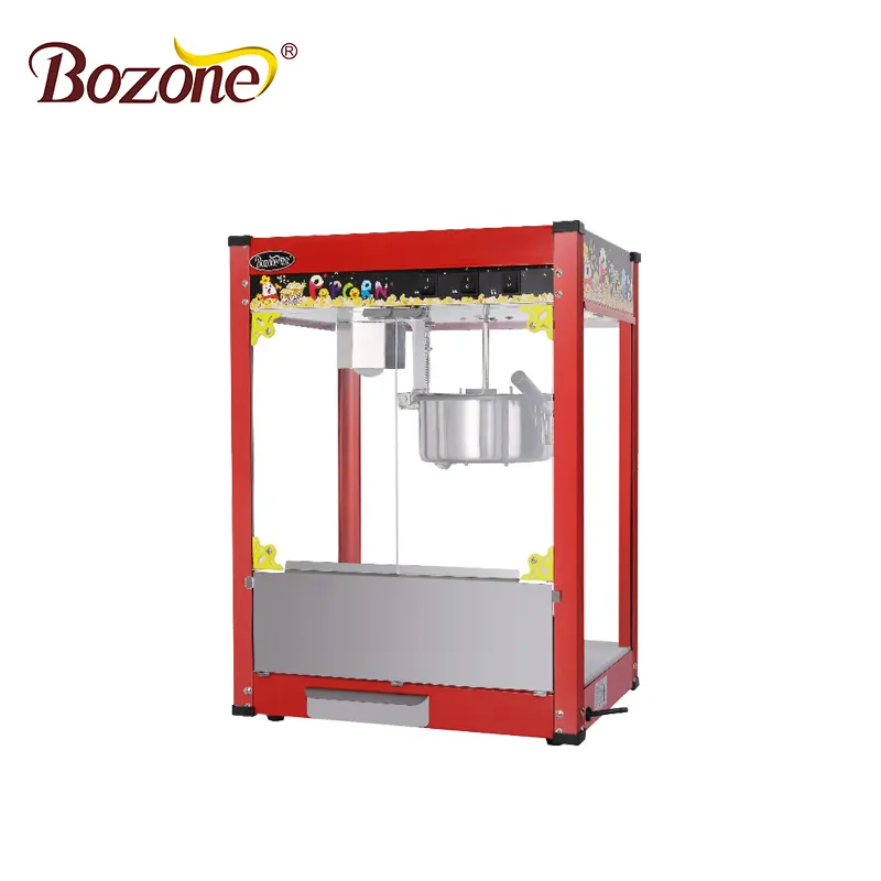 EB-06A Luxe Top 8 Oz Elektrische China Fabriek Automatische Commerciële Popcorn Vending Rode Commerciële Industriële Popcornmachine