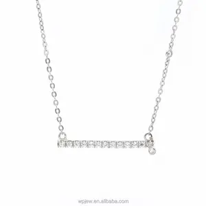 Lamoon — collier en argent 925 avec des pierres de zircone cubique, bijoux polis, pour femmes