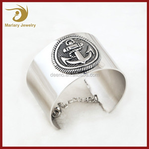 All'ingrosso braccialetto di ancoraggio impermeabile originale a buon mercato Christian Viking marinaio argento metallo gancio di ancoraggio bracciale <span class=keywords><strong>per</strong></span> gli uomini - Product Image 3