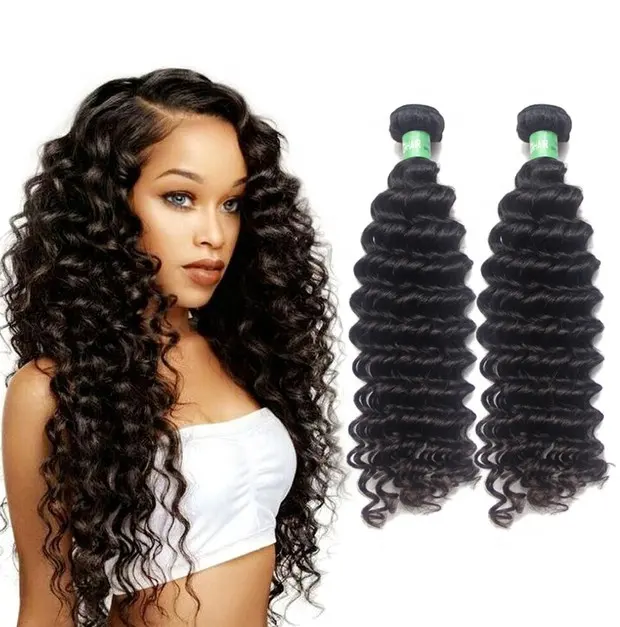Высококачественные глубокие вьющиеся бразильские человеческие волосы GS, 100% выровненные пучки волос с кутикулой, дешевые вьющиеся пучки волос для черных женщин