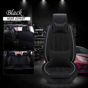 Commercio all'ingrosso Nero di Colore Rosso Set Completo di Copertura di Sede Dell'automobile Universale 5D Circondato di Lusso Impermeabile di Cuoio Dell'unità di elaborazione e di Seta Seggiolino Auto cuscino - Product Image 1