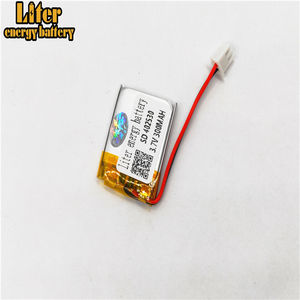 Plug <span class=keywords><strong>2</strong></span>,0-<span class=keywords><strong>2</strong></span> p 402530 300 mAh <span class=keywords><strong>3</strong></span>,7 V rechargeable LiPo battery solar Li ion polymer lithium battery with PCM - Product Image 4
