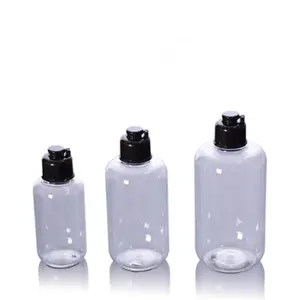 100ml 200ml 300ml clear amber PET plastic toner / body wash bottles / shampoo empty plastic bottles