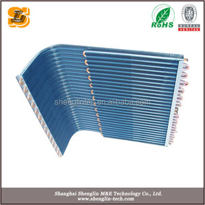 L,U forma de tubo de cobre e alumínio <span class=keywords><strong>fin</strong></span> evaporador bobina para bomba de calor - Product Image 3