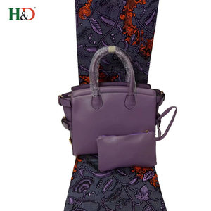 H & D En Gros Le Plus Bas MOQ Meilleure Usine D'impression Sacs À Main Wax Prints Tissu 6 Cour Sac Africain - Product Image 2