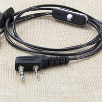 2 Pin K Plug PTT Air Tabung Akustik Earphone untuk Walkie Talkie Radio Portabel Headset