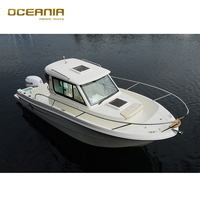Mini haute vitesse bateau super yacht de luxe yacht de pêche en fibre de verre