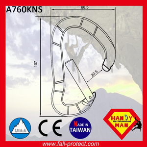 Taiwan 25KN With Certificate Mountain Climbing Aluminum Carabiner - Product Image 3