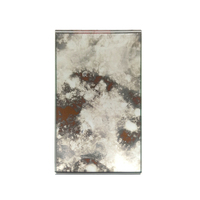 Tuiles de miroir en verre décoratives en bronze antique doré de 4 mm 5 mm, feuille de verre