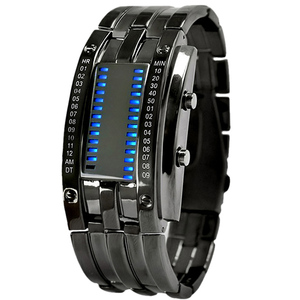Binary led watch unique design 5ATM water resistant unisex custom watches - Product Image 5