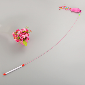 Giocattoli Interattivi per Gatti: Bacchetta Teaser in Acciaio Inossidabile con Piuma e Topo per la Pesca del Pesce Gatto - Forniture all'Ingrosso - Product Image 3