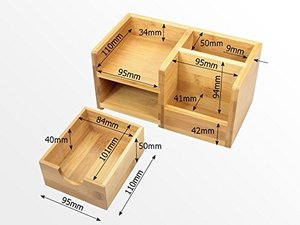 <strong>Desk</strong> <strong>Organiser</strong> with Drawer, Pen Holder <strong>Desk</strong> <strong>Tidy</strong>, Made of Bamboo - Product Image 3