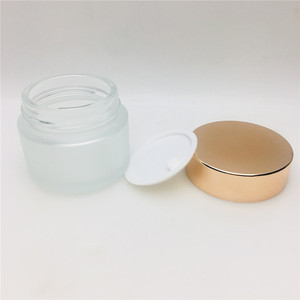Conteneurs de cosmétiques de maquillage dépoli, pot vide avec capuchon <span class=keywords><strong>rose</strong></span> doré, 100g 100ml, 10 pièces - Product Image 2
