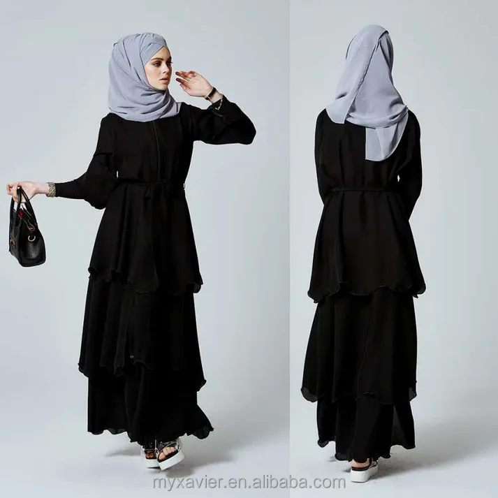 new burqa designs in dubai photo black three layer skirt beautiful abaya designer burqa