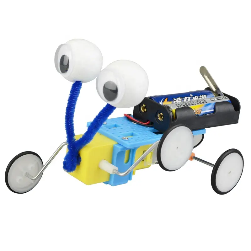 Super cute Kids home school self assembly crawler robot kit science stem diy toys