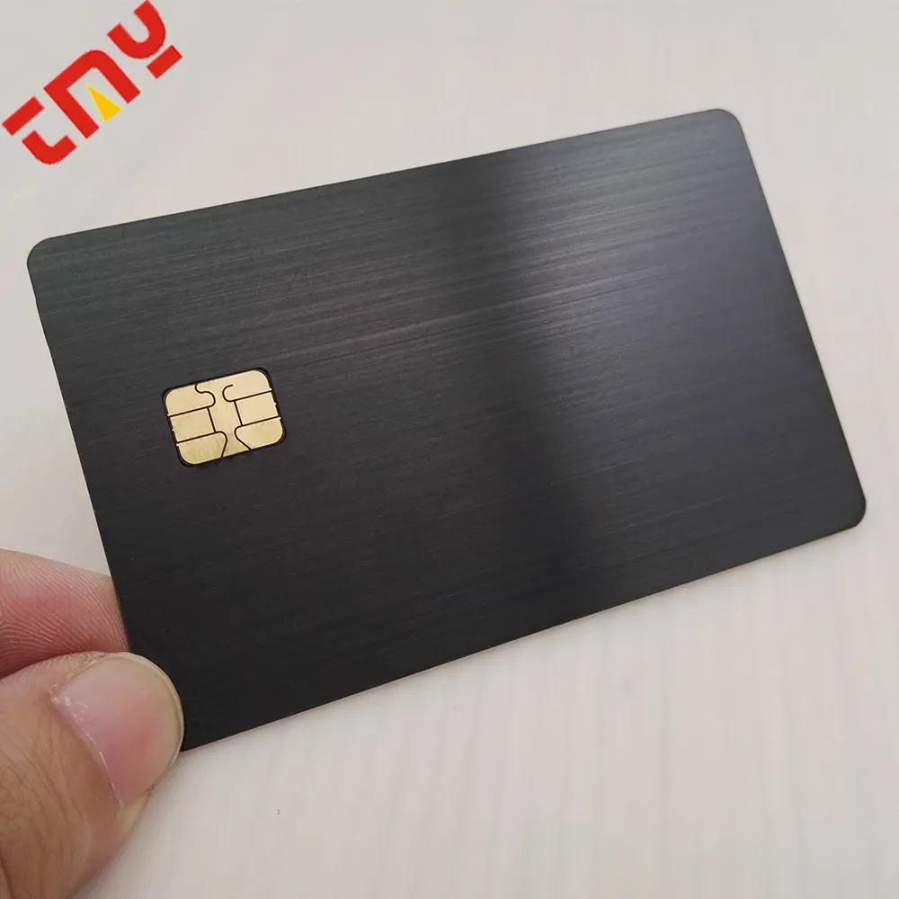 Carte di credito metalliche vuote con banda magnetica, OEM, offerta speciale, nero opaco