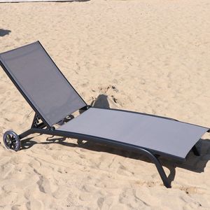 <span class=keywords><strong>Tumbonas</strong></span> para exterior, muebles de Patio, para piscina, lateral de <span class=keywords><strong>aluminio</strong></span>, <span class=keywords><strong>con</strong></span> <span class=keywords><strong>ruedas</strong></span>, color gris - Product Image 5