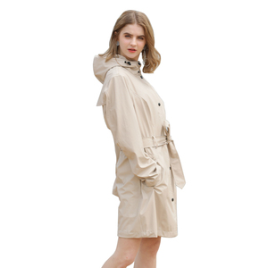 Rainfreem manteau de pluie doux pour femmes, vestes de pluie PU pour la mode manteau de pluie femme imperméable coupe-vent - Product Image 4