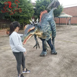 Meccanico realistico da passeggio spinosaurus dinosaur costume