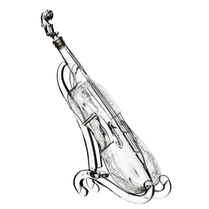 Bouteille de vin vin vin liqueur, <span class=keywords><strong>violon</strong></span> vide Unique avec support en verre, verre Transparent, carafe à whisky, Vodka - Product Image 6