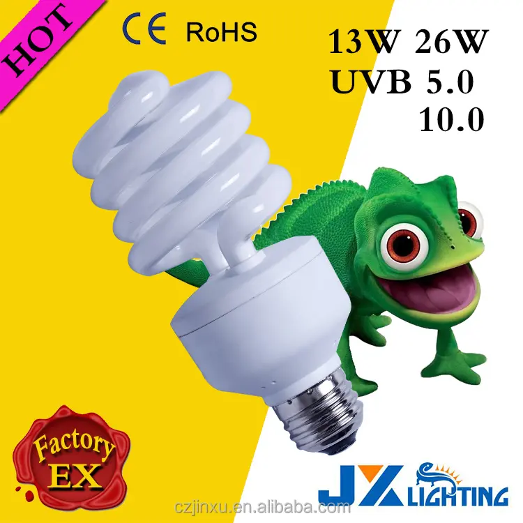 Рептилия уф энергосберегающие лампы 26 Вт UVB 5.0 10.0 15.0 освещение луковицы