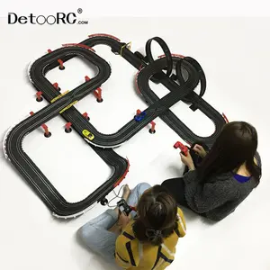 Детский гоночный автомобильный трек Detoo-Fast Speed, радиоуправляемые игрушки «сделай сам», электрический гоночный автомобиль, гоночные трассы 1:43, 1420 см