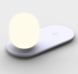 โคมไฟข้างเตียงนุ่มนวลและให้แสงอบอุ่นสำหรับเด็ก ไฟกลางคืน LED ทำจากยางซิลิโคน <span class=keywords><strong>พ</strong></span>ร้อมที่ชาร์จไร้สายสำหรับโทรศัพท์มือถือ - Product Image 4