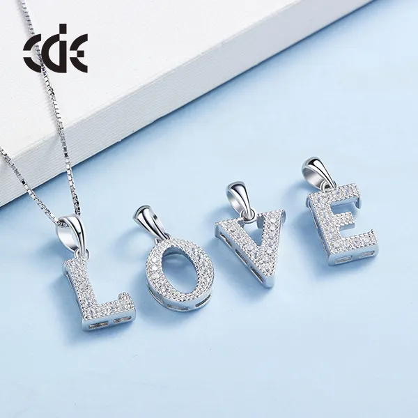 CDE Jewelry 2023 Letter Necklace A B C D E F G H I J K L M N O P Q R S T U V W X Y Z 925 Sterling Silver Initial Necklace