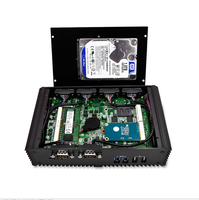 Ordinateurs mini PC industriels économiques Qotom Linux Ubuntu Win10 Barebone fabriqués en Chine avec RS232 2 Ethernet Thin Client