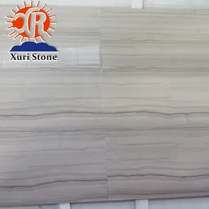 24x24 Silk Georgette marble tiles light grey wood grain marble